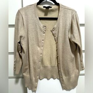 Grace Elements 3/4 Sleeve Button-down Cardigan